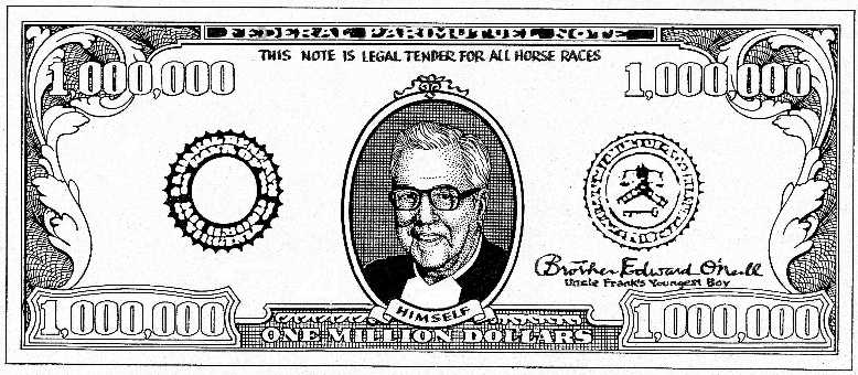 Br. Ed O'Neill dollar bill by Jerry Breen