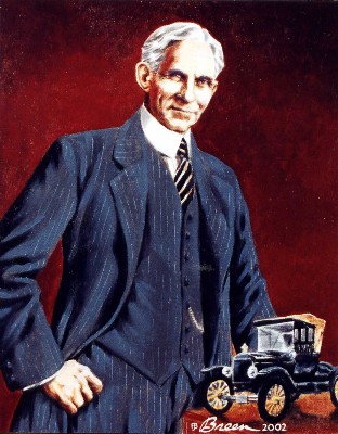 Baltimore portrait from photo of Henry Ford