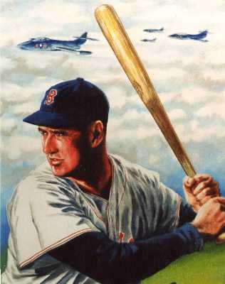 Baltimore portrait from photo of Ted Williams