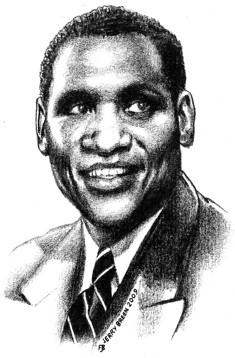 Paul Robeson portrait Baltimore Maryland portrait drawing