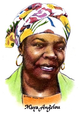 Maya Angelou portrait Baltimore Maryland artist Jerry Breen
