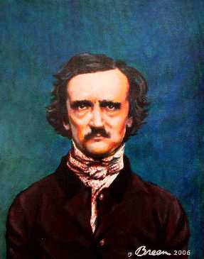 Edgar Allan Poe portrait painting Baltimore Maryland artist Jerry Breen